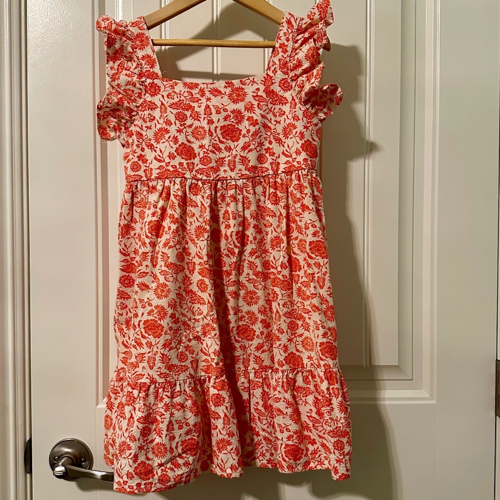 Cat & Jack Coral Print dress 7/8